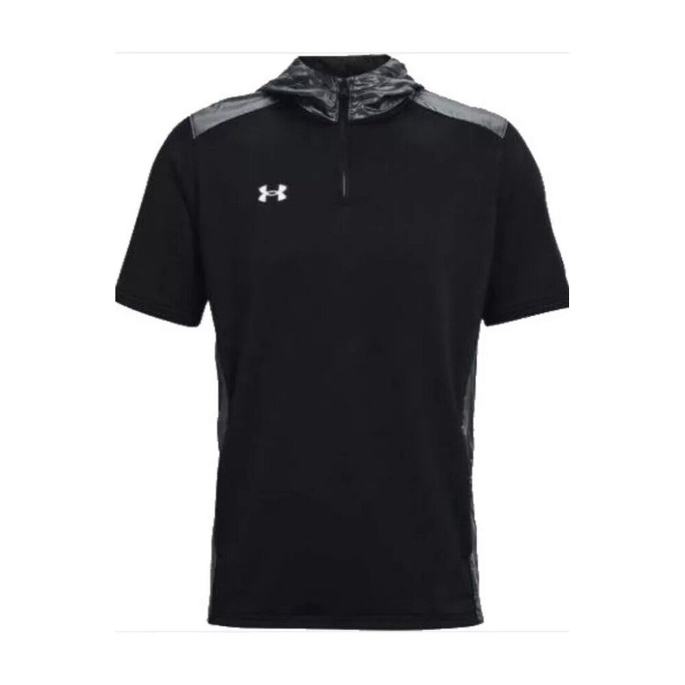New Men's Under Armour AU Command Short‎ Sleeve Black Hoodie Size Small New